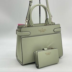 Kate Spade Staci Medium Satchel Bag & Compact Bifold Wallet Leather